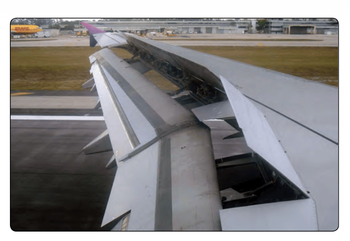 Spoilers reduce lift and increase drag during descent and landing